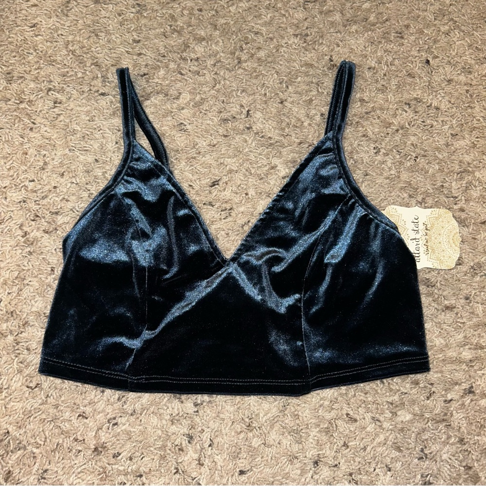 NWT Altar’d State Velvet Crop Top
